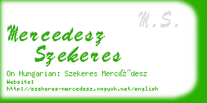 mercedesz szekeres business card